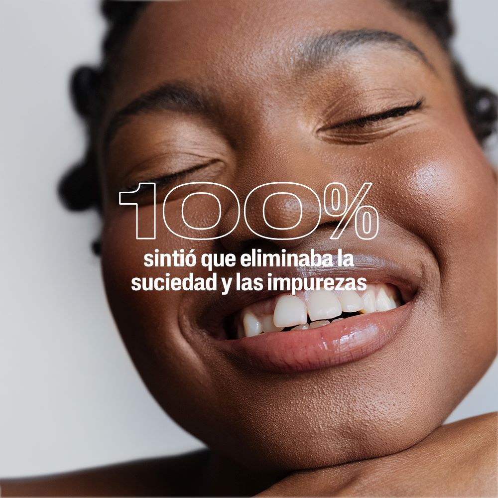 Rostro sonriente 100% elimin&oacute; suciedad e impurezas con limpiador Cetaphil 473ml