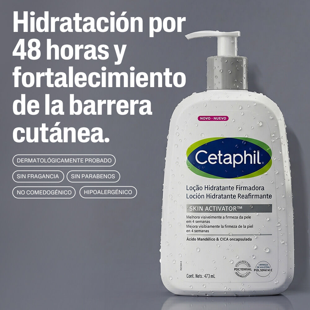 Loci&oacute;n Hidratante Reafirmante CETAPHIL Skin Activator: hidrataci&oacute;n 48 horas y fortalecimiento de la barrera cut&aacute;nea