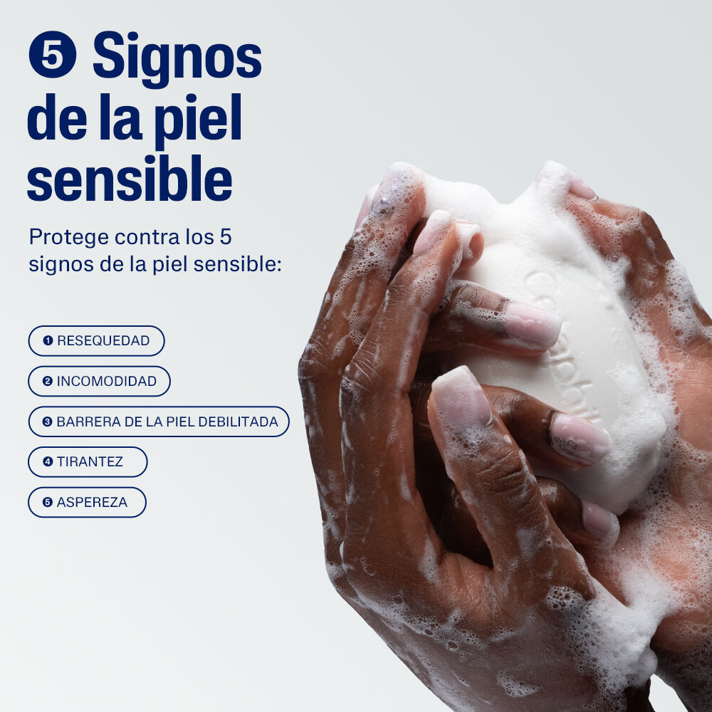 Barra Cetaphil protege contra 5 signos piel sensible resequedad y barrera debilitada