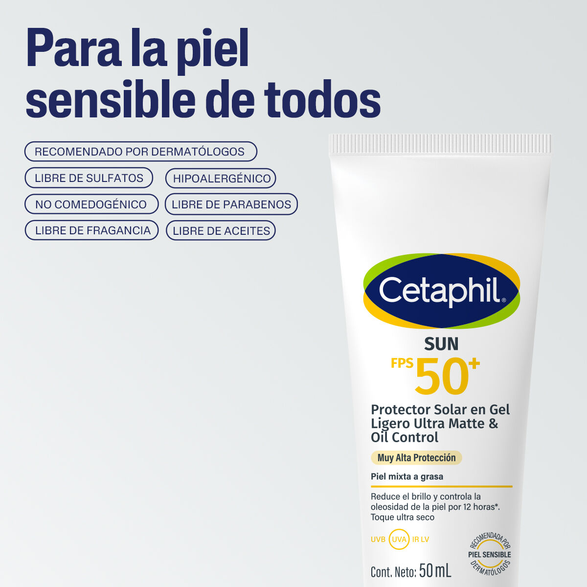 Sun Oil control FPS 50+ Sin Color y ultra mate. (50 mL)