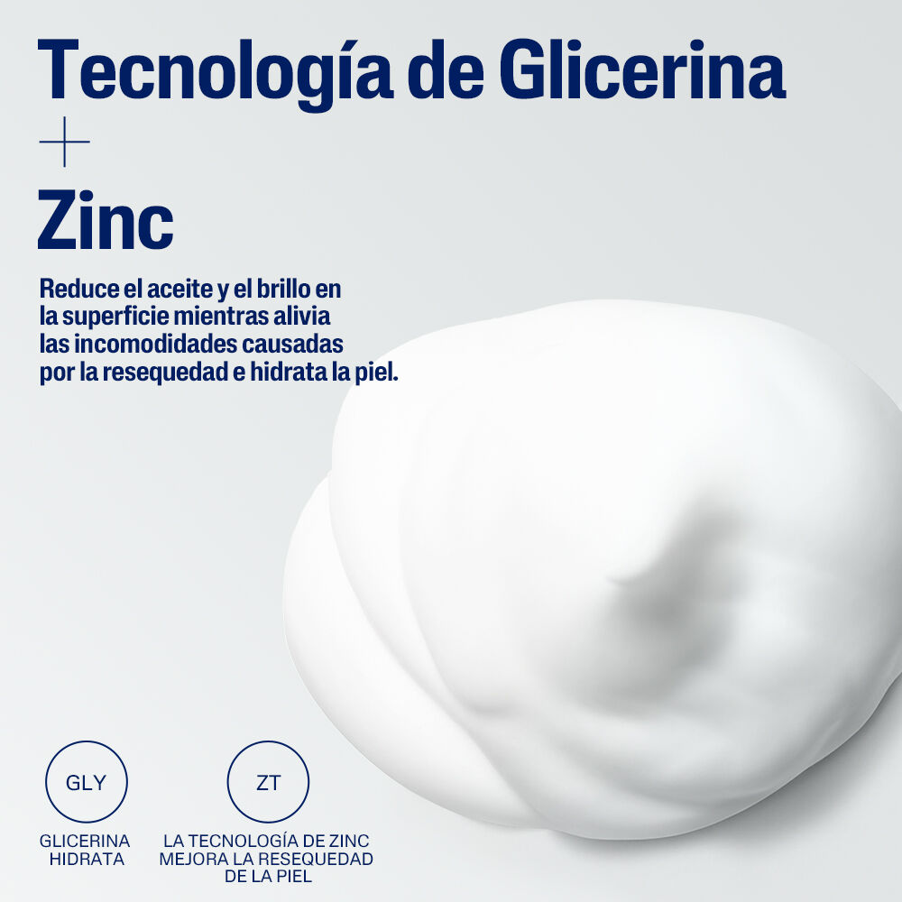 Tecnolog&iacute;a zinc espuma Cetaphil AC Control reduce manchas imperfecciones y brillo