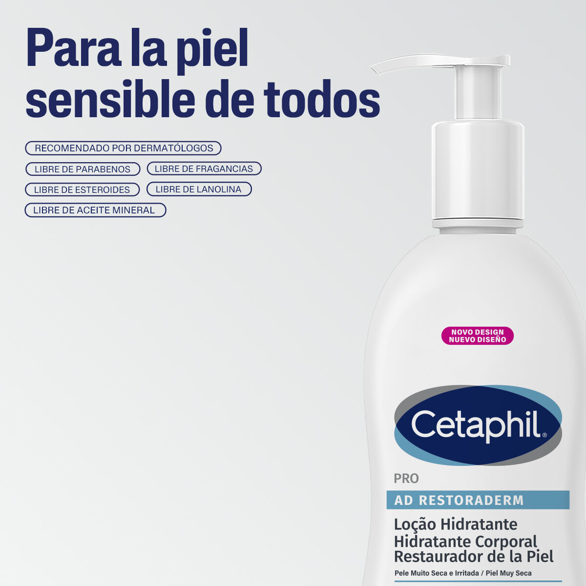 Loci&oacute;n hidratante Cetaphil Pro AD Restoraderm 236ml dermatitis at&oacute;pica sensible