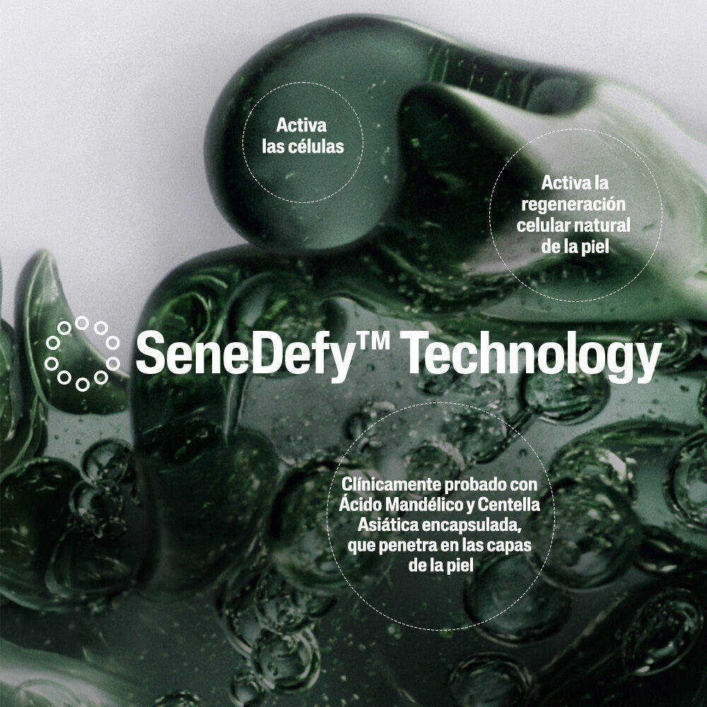 F&oacute;rmula SeneDefy Technology CETAPHIL con &aacute;cido mand&eacute;lico y Centella Asi&aacute;tica que penetra las capas de la piel