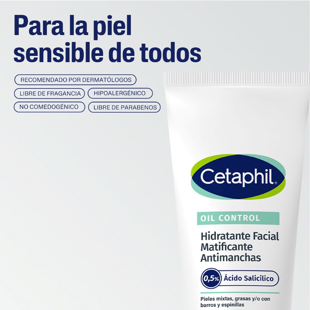 Cetaphil Oil Control piel sensible no comedog&eacute;nico hipoalerg&eacute;nico sin parabenos