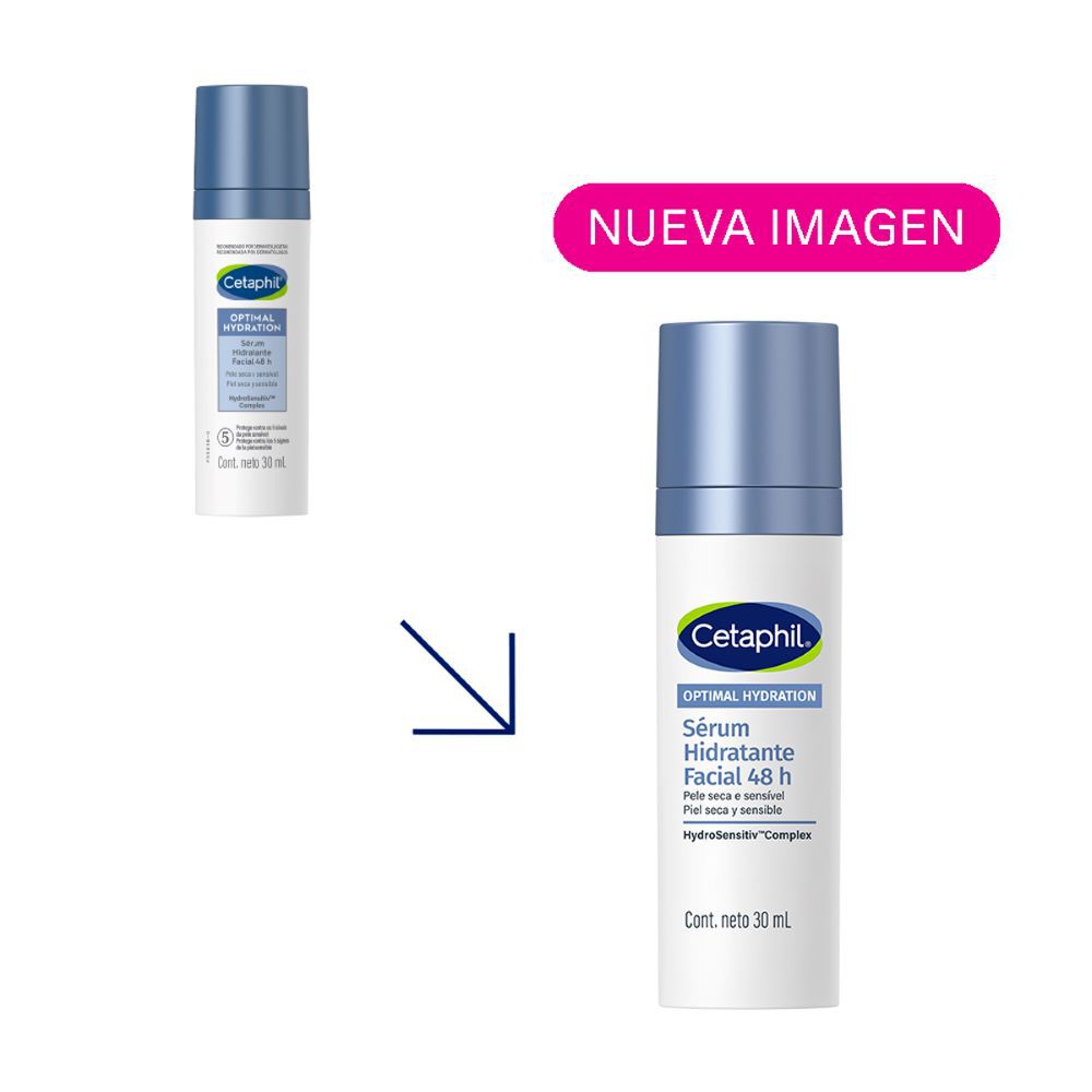 Nuevo dise&ntilde;o Cetaphil Optimal Hydration s&eacute;rum 30ml hidrataci&oacute;n facial piel seca