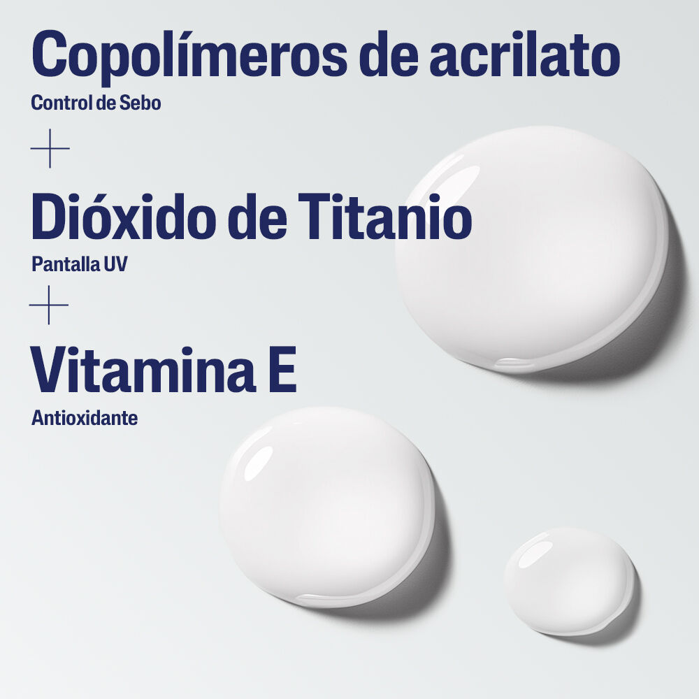 Ingredientes clave del protector solar Cetaphil FPS 50+: di&oacute;xido de titanio y vitamina E