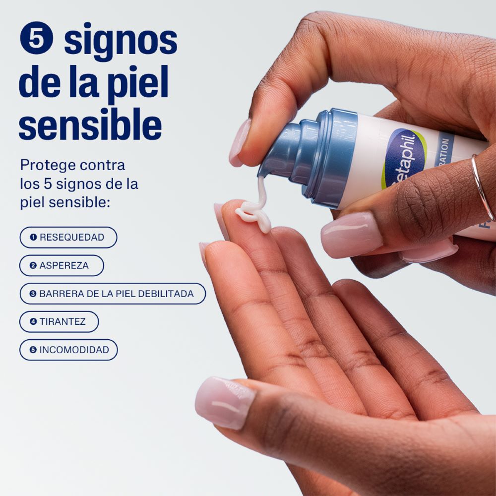 Cetaphil Optimal Hydration protege 5 signos piel sensible resequedad aspereza tirantez