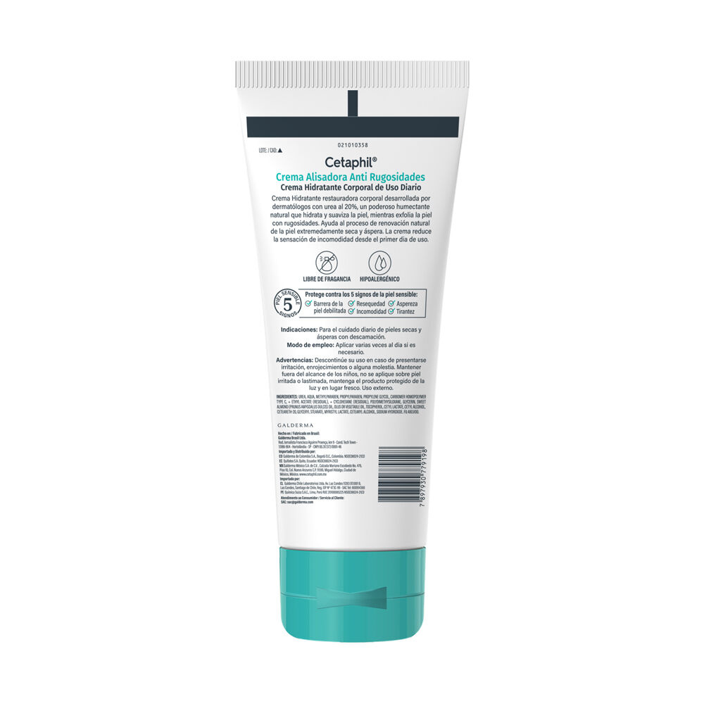 Etiqueta crema Urea 20% reduce asperezas