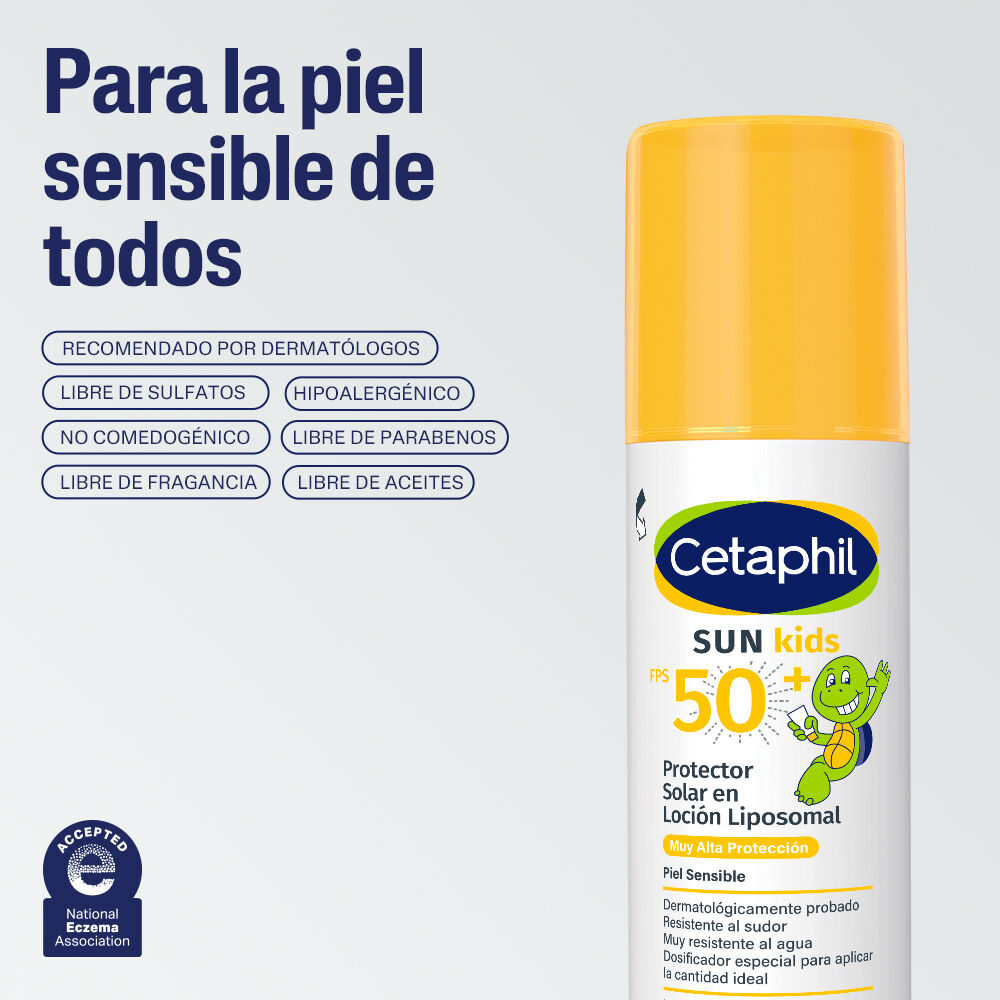 Protector solar Cetaphil Sun Kids FPS 50+ para piel sensible infantil