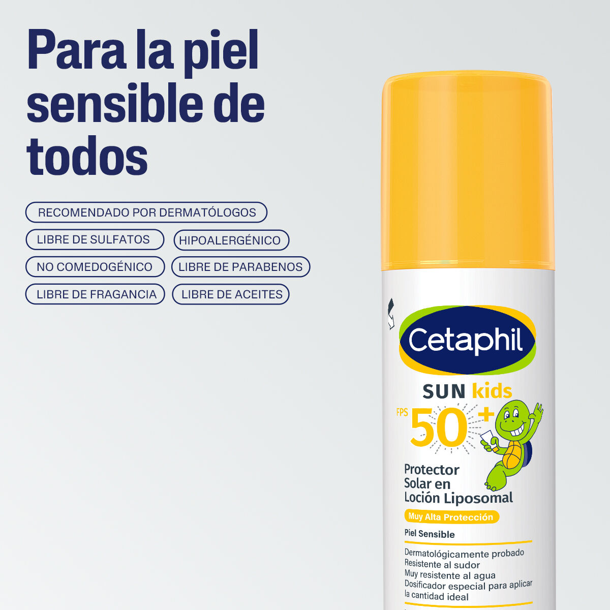 Cetaphil Sun Kids FPS 50+ loci&oacute;n liposomal para alta protecci&oacute;n solar infantil