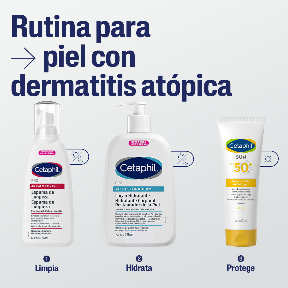 espuma limpiadora Cetaphil: glicerina hidrata, cafe&iacute;na mejora incomodidad, extracto regaliz ilumina, alanto&iacute;na calma
