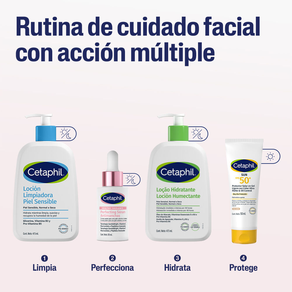 Rutina Facial Cetaphil 4 Pasos con S&eacute;rum Antimanchas